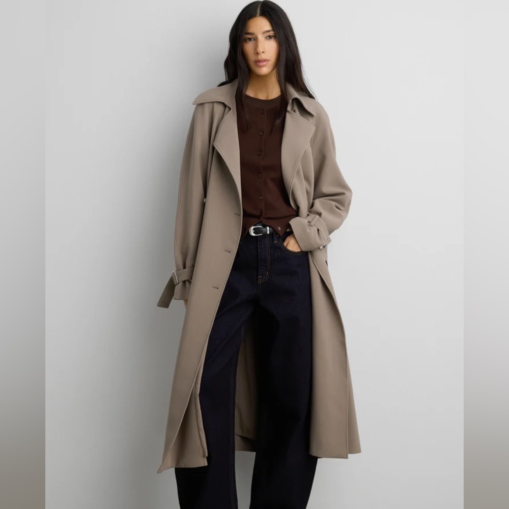 OAK + FORT Classic Tan Overcoat